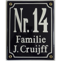 Naambord 16x20 cm verticaal